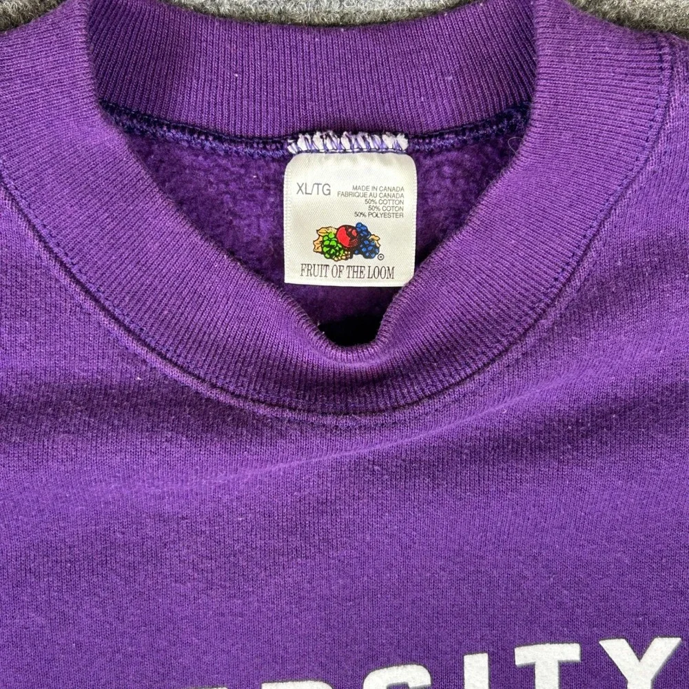Vintage Fruit of‎ the Loom University of Western Ontario Purple Sweatshirt XL